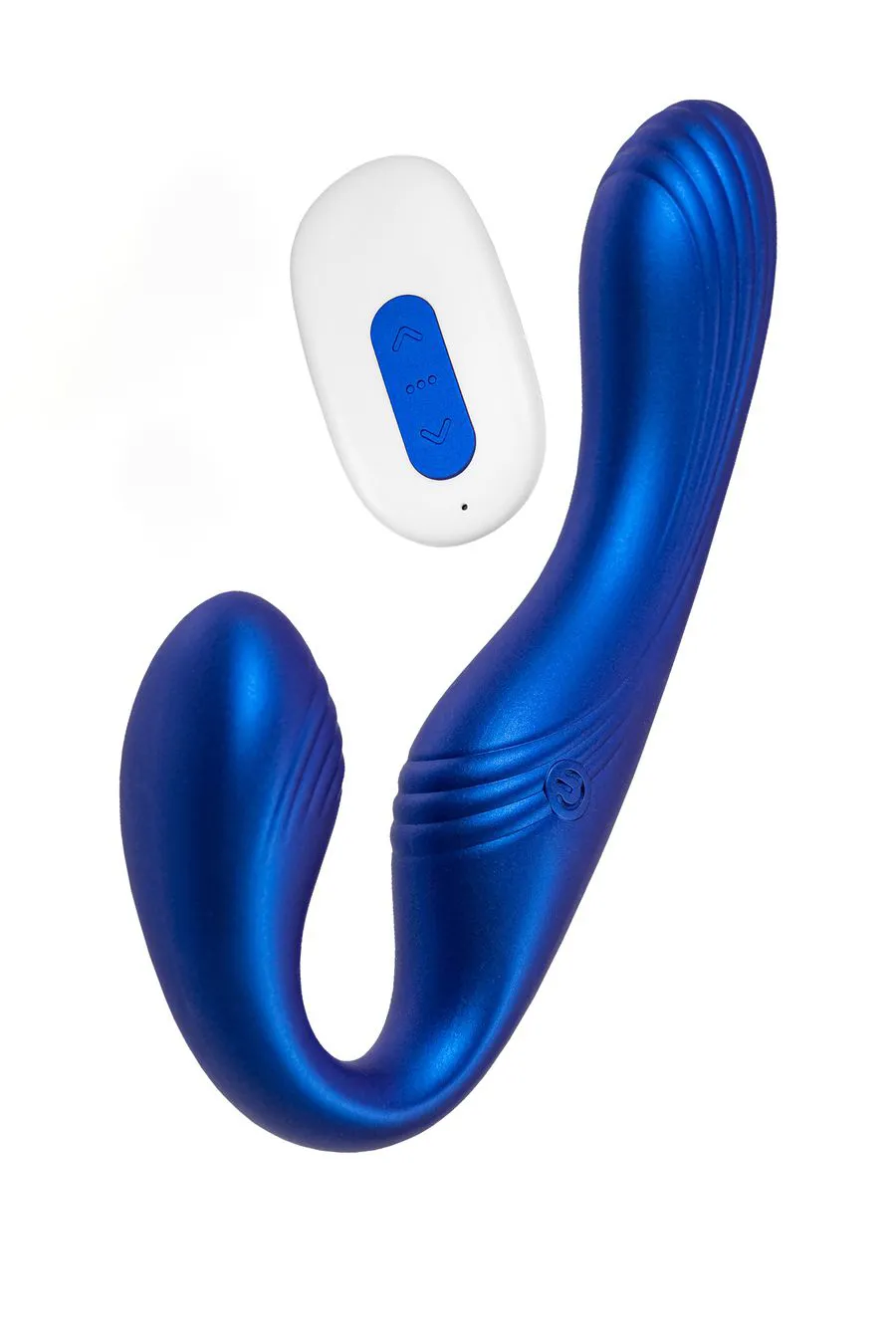 страпон безремневой l'eroina app ardee с управлением от приложения и пульта, силикон, синий, 31 см в Воронеже