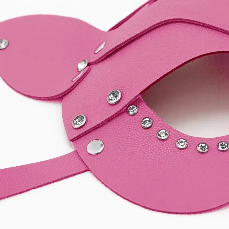 маска кошки со стразами pinkrabbit, розовая в Воронеже