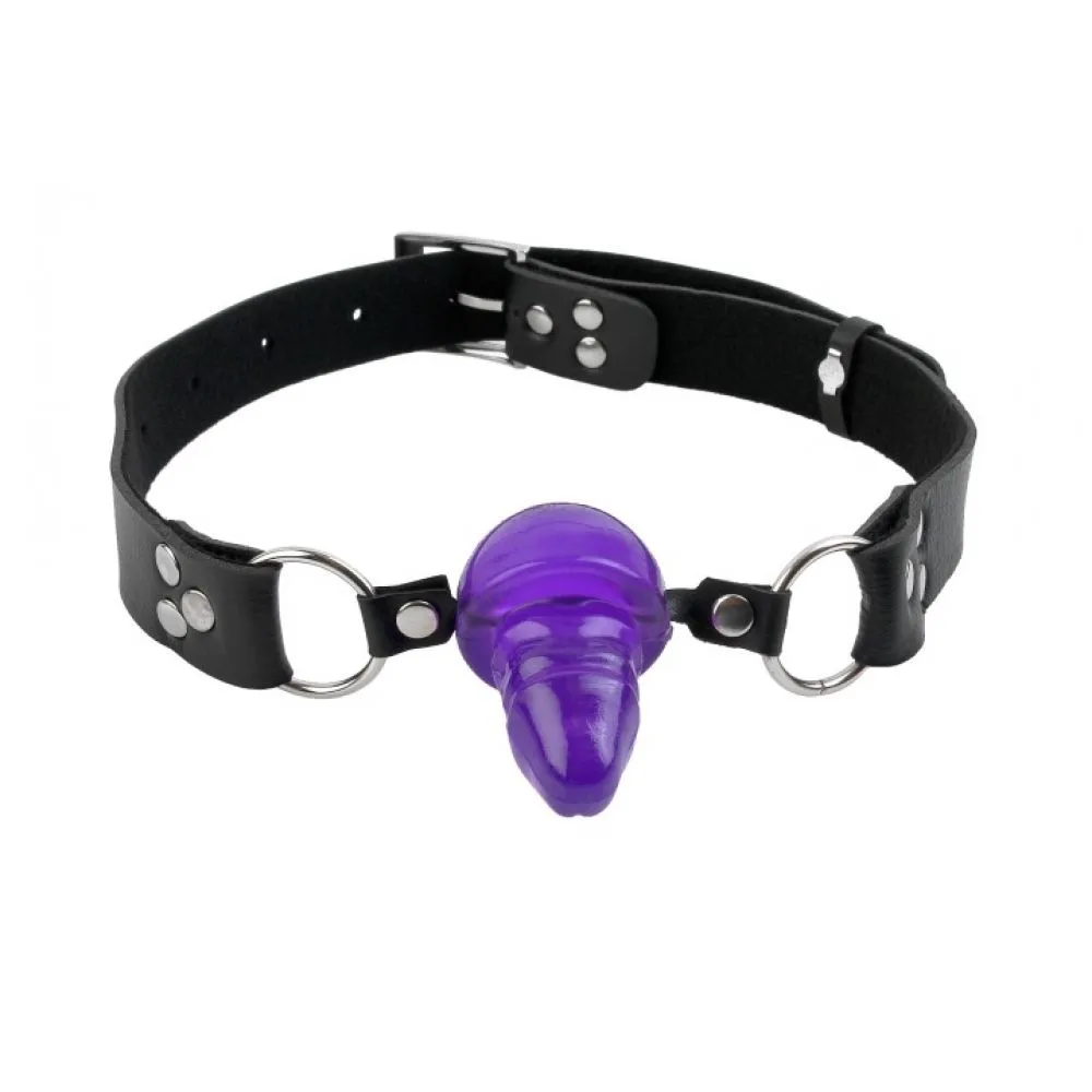 Кляп Pipedream Penis Ball Gag, фиолетовый