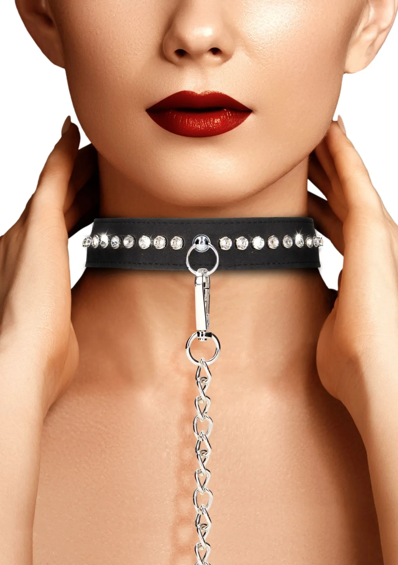 ошейник diamond studded collar with leash в Воронеже