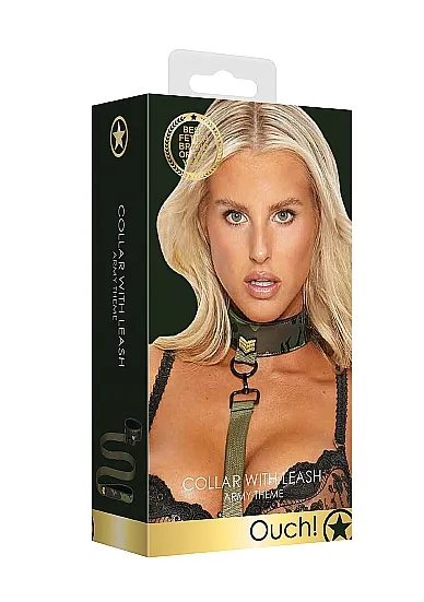ошейник с поводком collar with leash - army theme в Воронеже