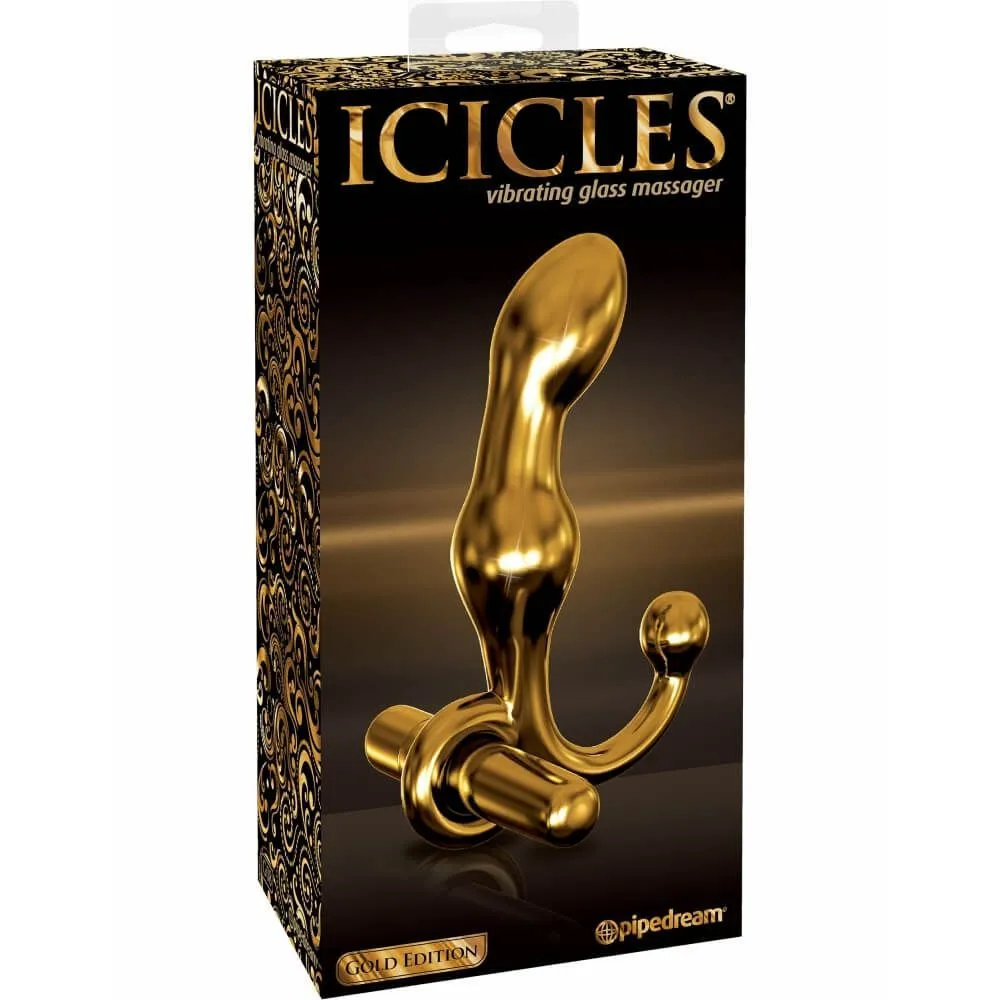 стимулятор pipedream icicles gold edition g08, с вибрацией, золото в Воронеже