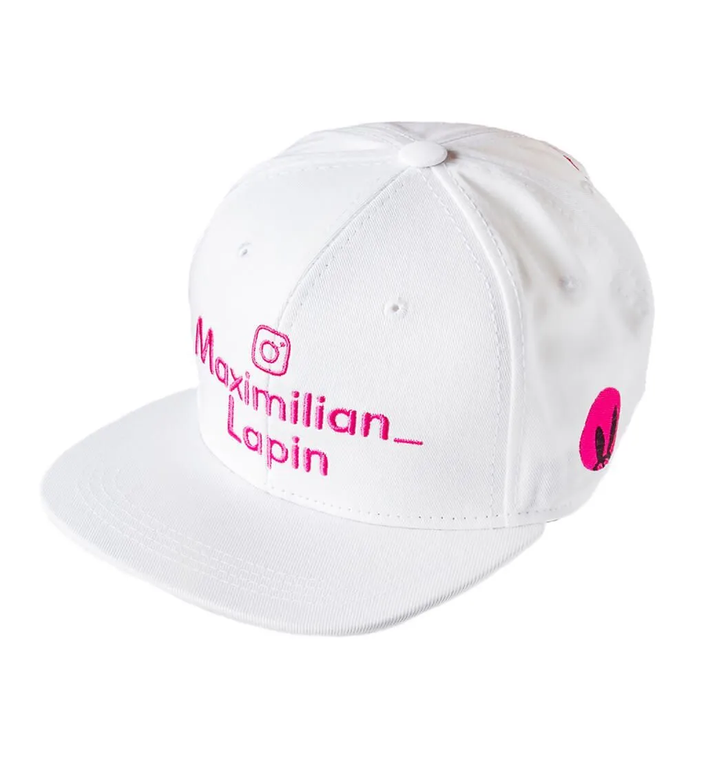 Бейсболка с вышивкой Maximilian Lapin Instagram белая