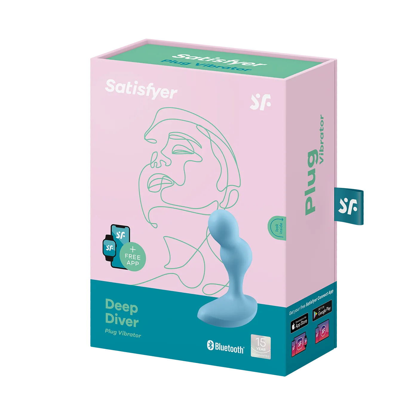 анальная пробка с вибрацией deep diver connect (light blue) 006802sa в Воронеже