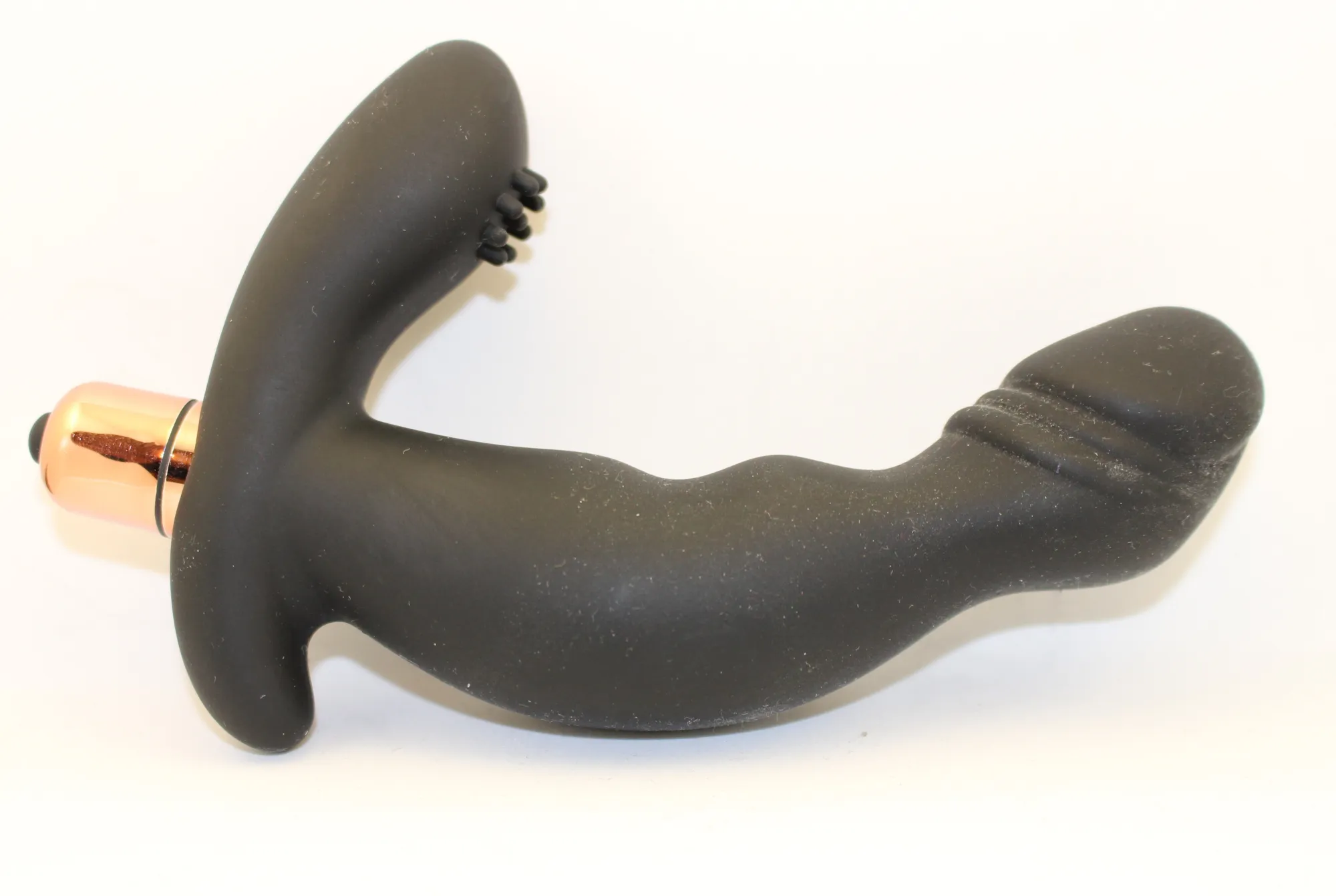 Вибромассажер с двойной стимуляцией черный 47457-MM