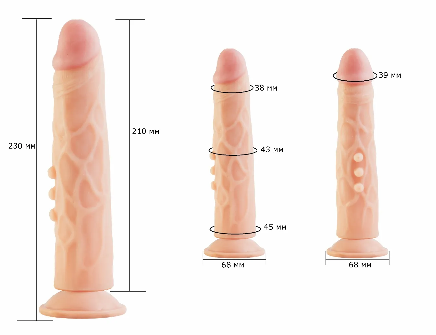 фаллоимитатор  human copy 8"2  610903ru в Воронеже