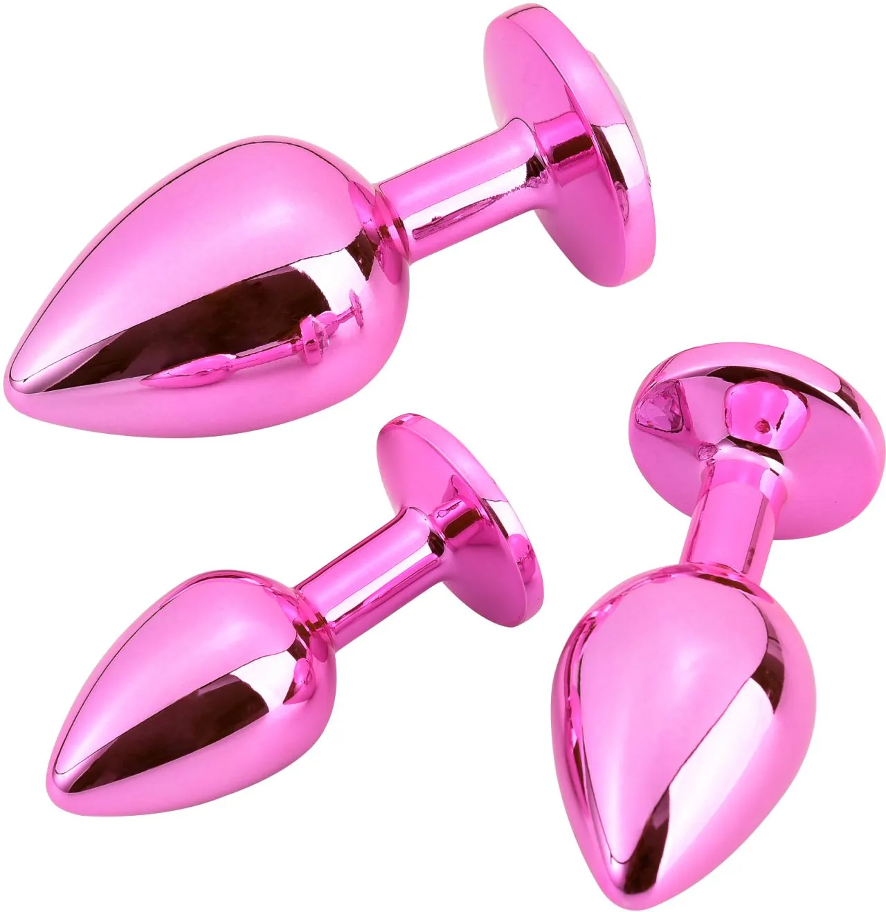 розовая алюминивая анальная пробка medium в Воронеже