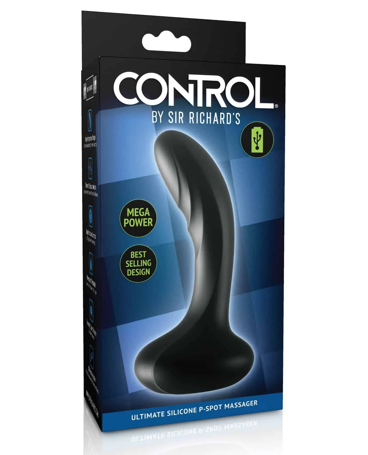 анальный вибростимулятор изогнутый control by sir richards silicone pspot massager, черный в Воронеже