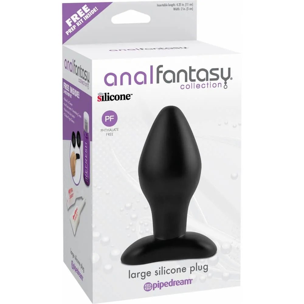 анальная пробка pipedream large silicone plug, черная в Воронеже