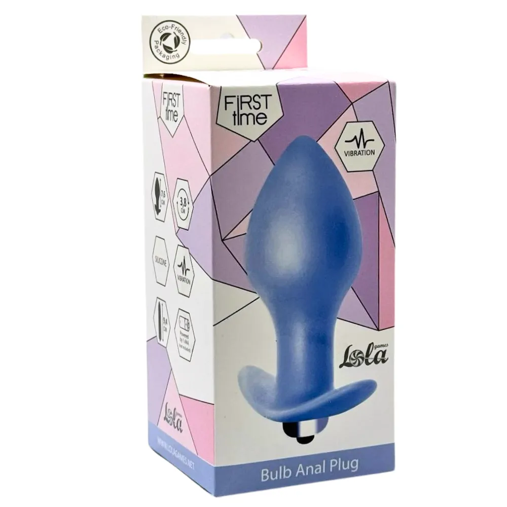 анальная пробка с вибрацией bulb anal plug blue (батарейки ааа) 5006-02lola в Воронеже