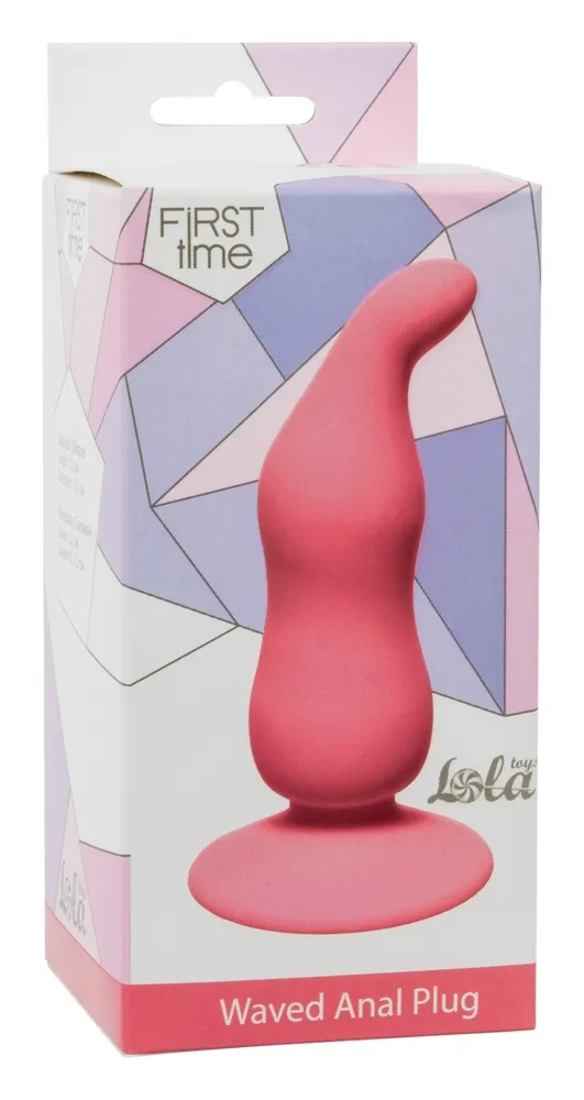 анальная пробка waved anal plug pink 4104-01lola в Воронеже