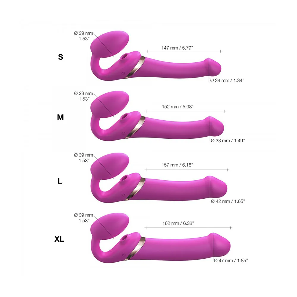 вибрострапон strap-on-me multi orgasm с 3 моторами и клиторальным стимулятором, s, фуксия в Воронеже