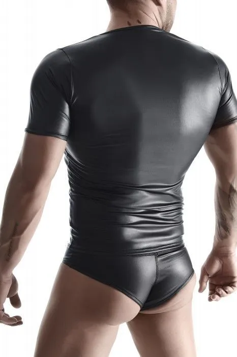 Эротическое мужская футболка с потайным доступом к груди regnes, черная в Воронеже