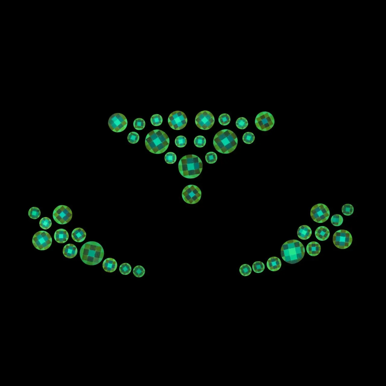 декоративное украшение (камни) на клеевой основе body jewelry stickers - face - glow in the dark - o в Воронеже