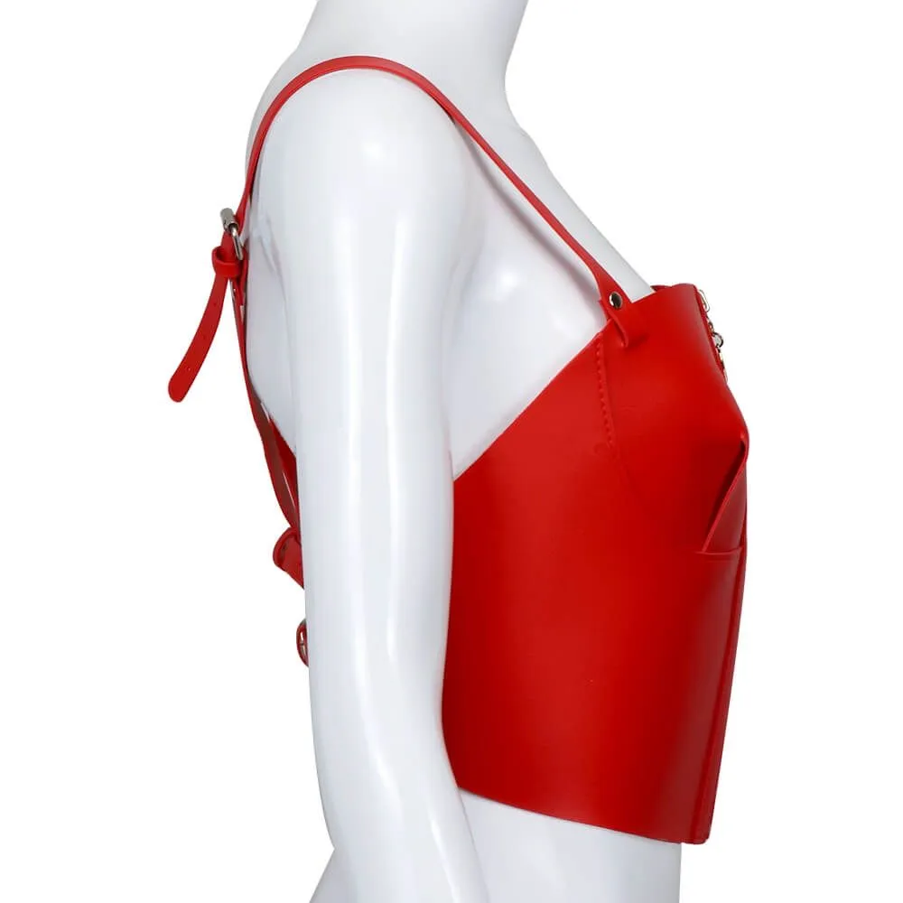 Эротическое корсет на молнии lapin rose harness, красный в Воронеже