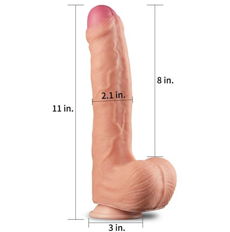 фаллоимитатор lovetoy 12 inch dual layered nature cock king sized, телесный в Воронеже