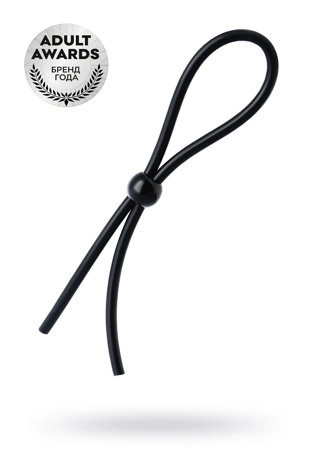 Лассо на пенис A-toys by TOYFA с одной бусиной, силикон, черное