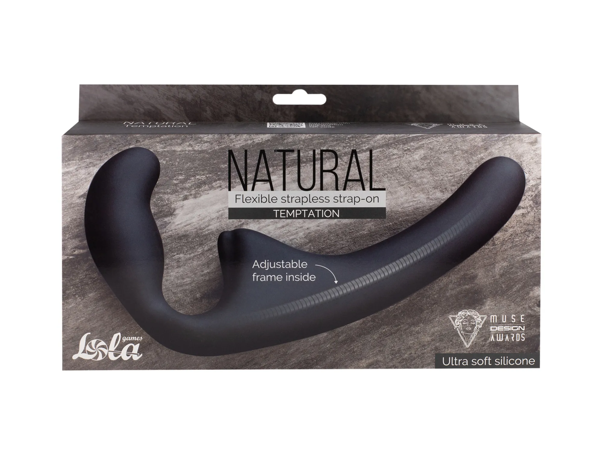 гнущийся безремневой страпон natural temptation black 5011-02lola в Воронеже