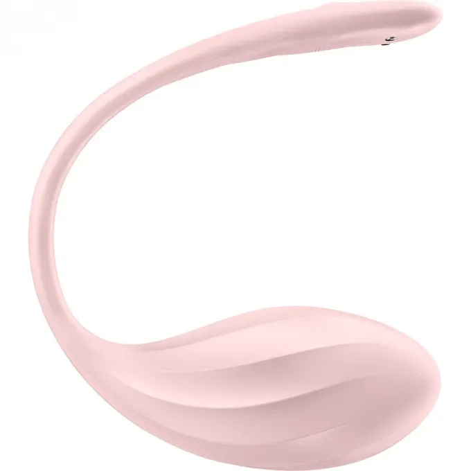 виброяйцо satisfyer ribbed petal connect app с пультом ду, розовое, 7,8 см в Воронеже