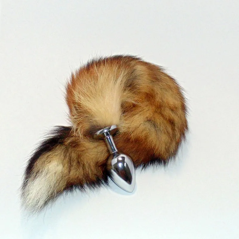 пробка металлическая с хвостом "королевская лиса" рыжая 47077-1-mm в Воронеже