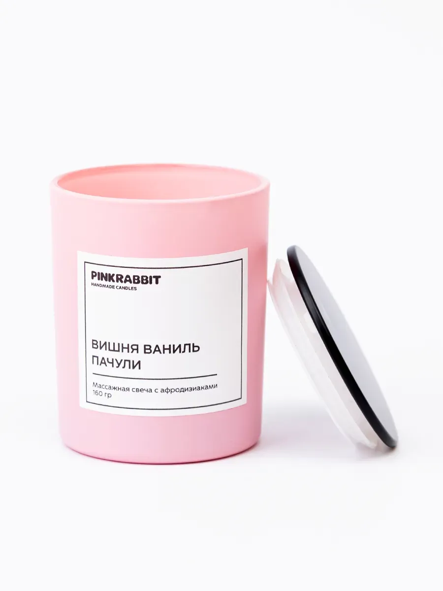 свеча ручной работы pink rabbit hand made вишня, ваниль, пачули 160гр в Воронеже