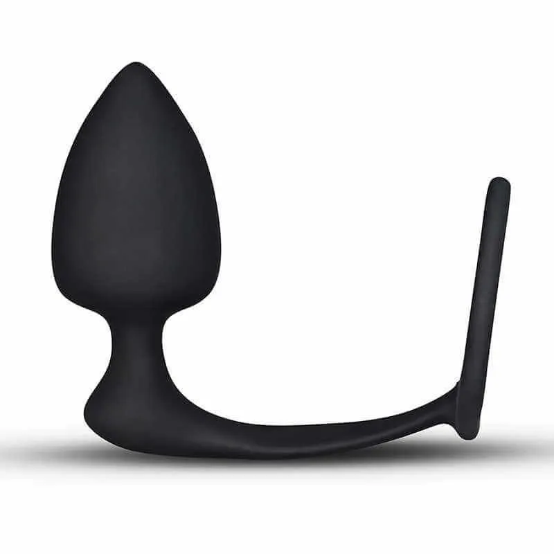 анальная пробка lovetoy combo threat cockring plug, черная в Воронеже