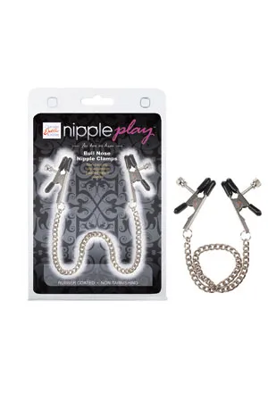 Зажимы-прищепки (украшения) для сосков с цепочкой Nipple Play Bull Nose Nipple Jewelry