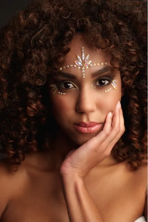 декоративное украшение (камни) на клеевой основе body jewelry stickers - face - glow in the dark - o в Воронеже