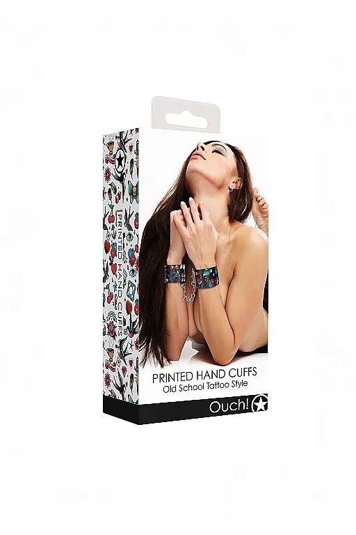 наручники на цепочке printed hand cuffs old school tattoo style в Воронеже