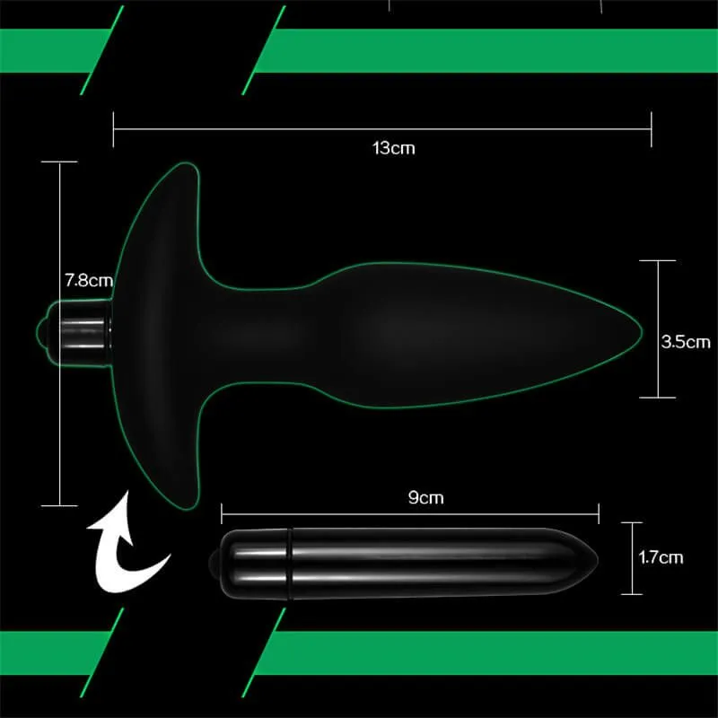 анальная пробка lovetoy silicone fantasy anal plug, с вибрацией, чёрная в Воронеже