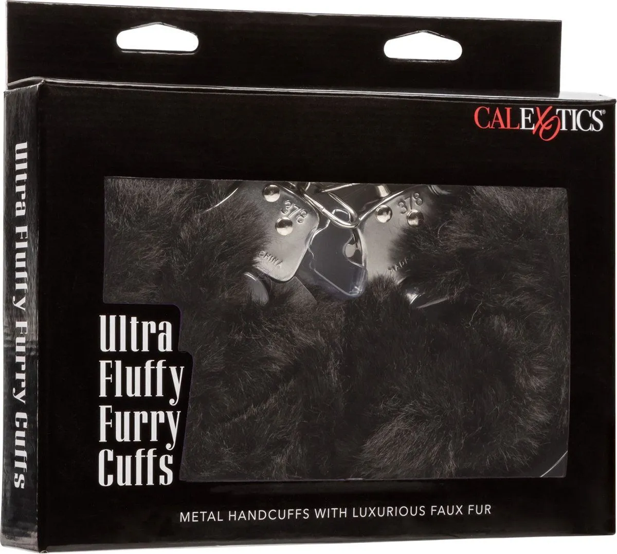 металлические наручники с искусственным мехом ultra fluffy furry cuffs, черные в Воронеже