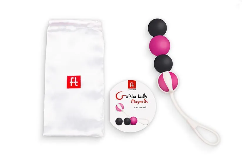 вагинальные шарики gvibe geisha balls magnetic, черно-розовые в Воронеже