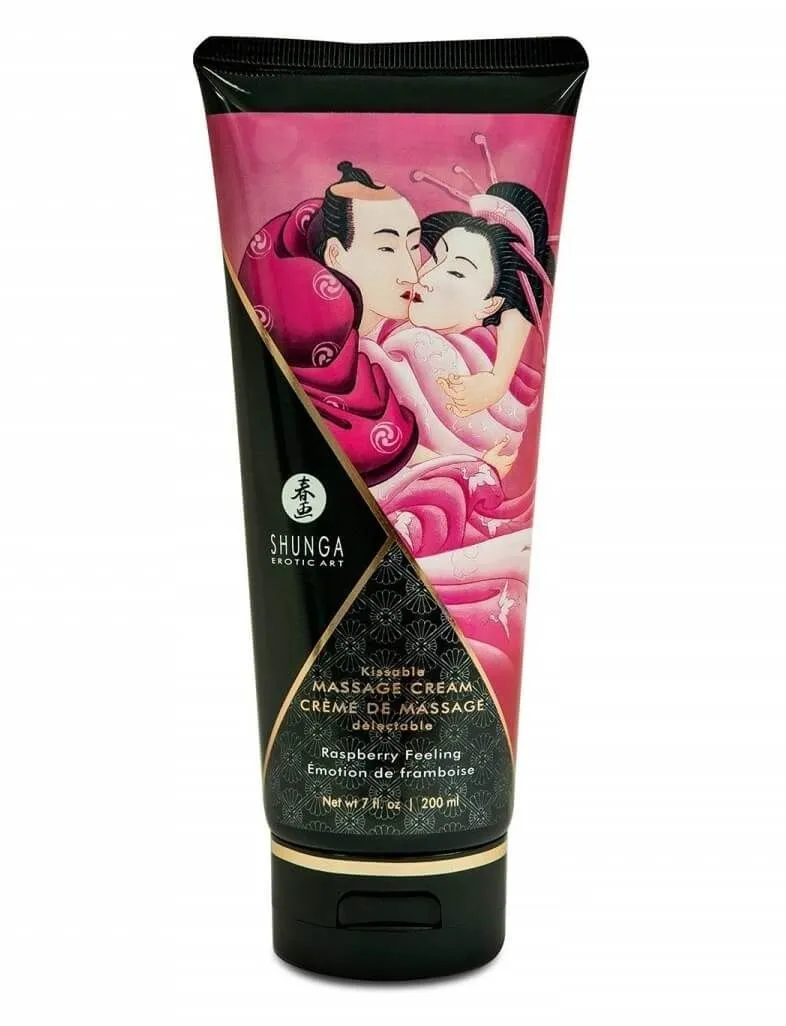 крем массажный съедобный shunga raspberry feeling, 200 мл в Воронеже