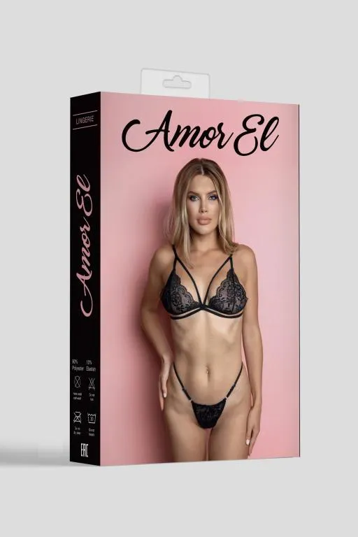 Эротическое комплект эротического белья pura черный l/xl в Воронеже