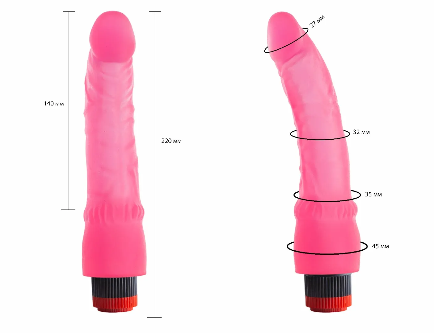 вибратор гелевый розовый 220300ru в Воронеже