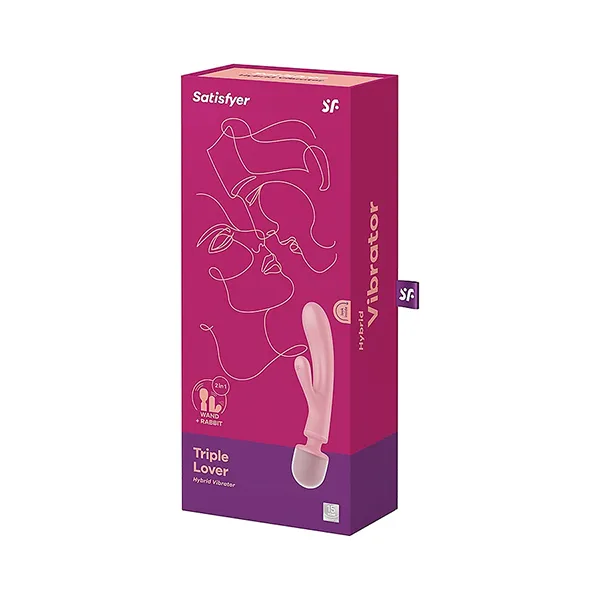 универсальный массажер ванд-кролик satisfyer triple lover, розовый в Воронеже