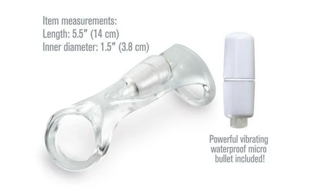 вибронасадка pipedream x-tensions vibrating cock sling, прозрачная в Воронеже