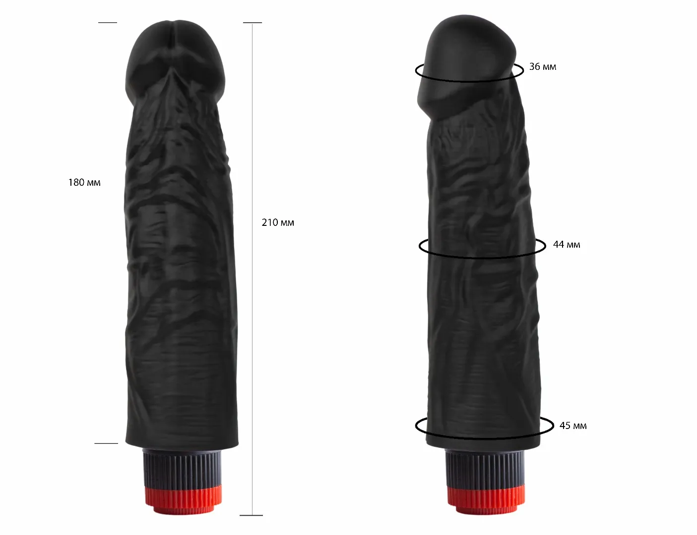 вибратор реалистик черный  биоклон 417400ru в Воронеже