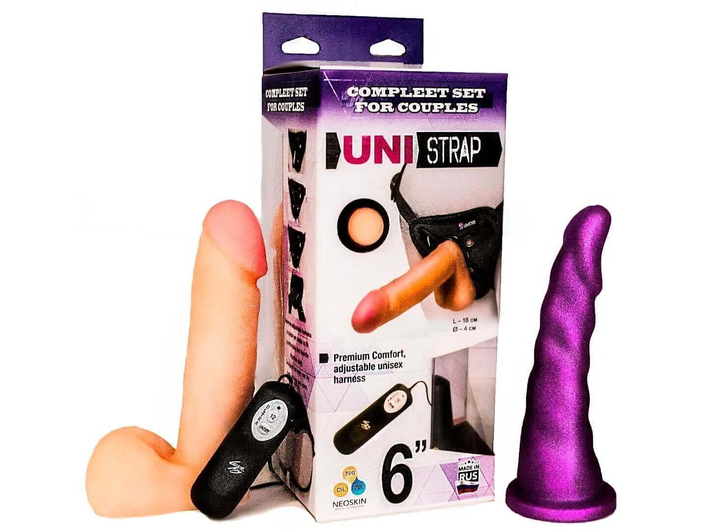 комплект lovetoy uni strap 6, с вибрацией в Воронеже