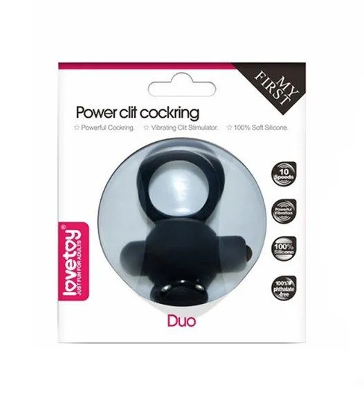 виброкольцо lovetoy power clit duo, черное в Воронеже