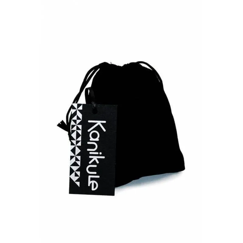 Анальная пробка Kanikule золотая с голубыми кристаллами в форме цветка, Small