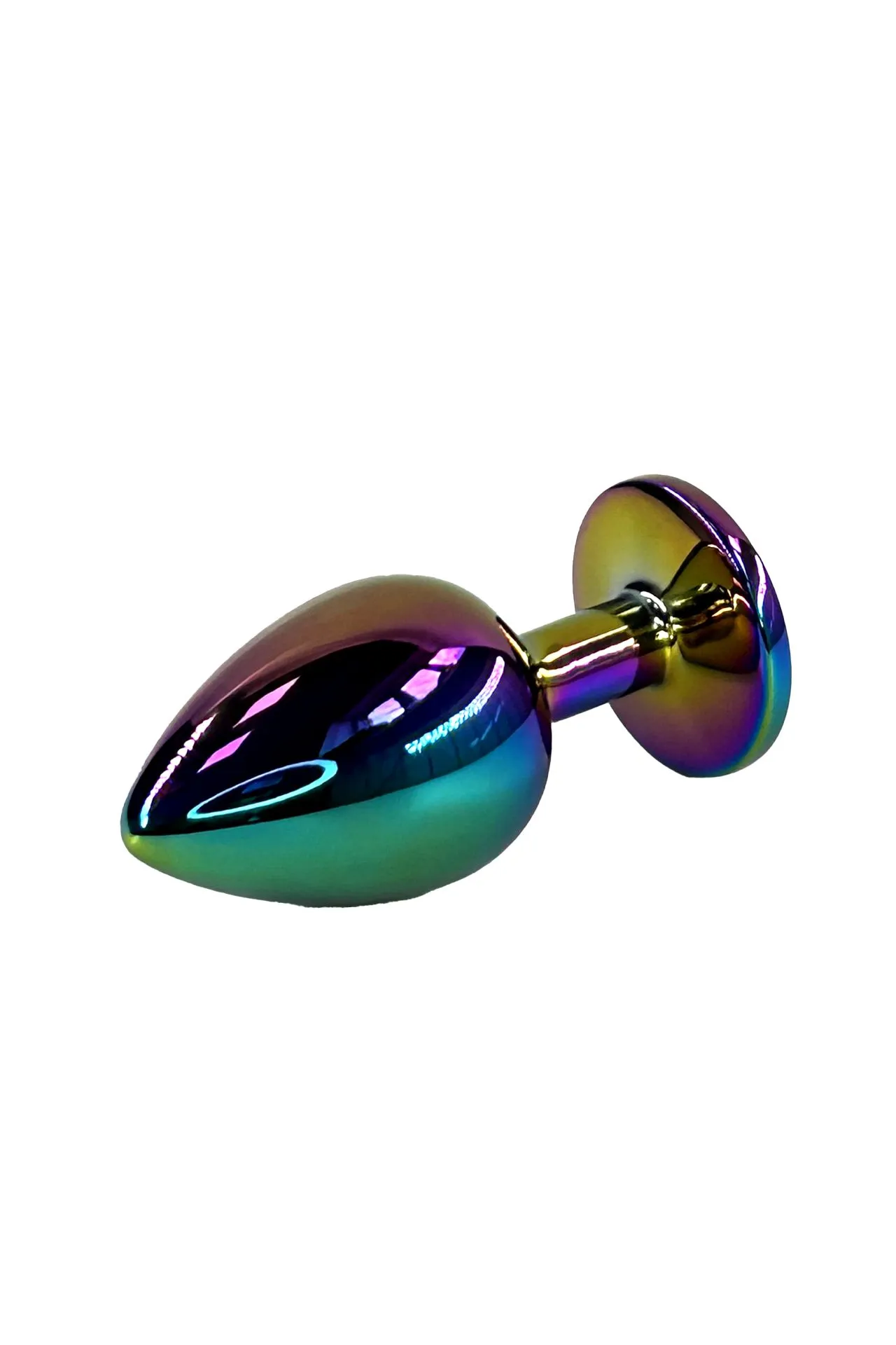 анальная пробка с кристаллом цвета неохром (large) в Воронеже