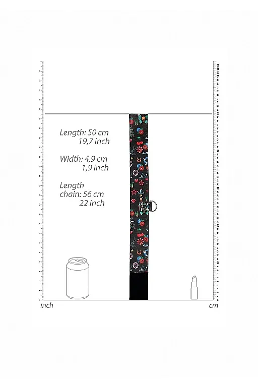 ошейник printed collar with leash old school tattoo style в Воронеже