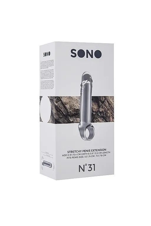 увеличивающая насадка закрытого типа с кольцом для фиксации на мошонке no.31  - stretchy penis exten в Воронеже