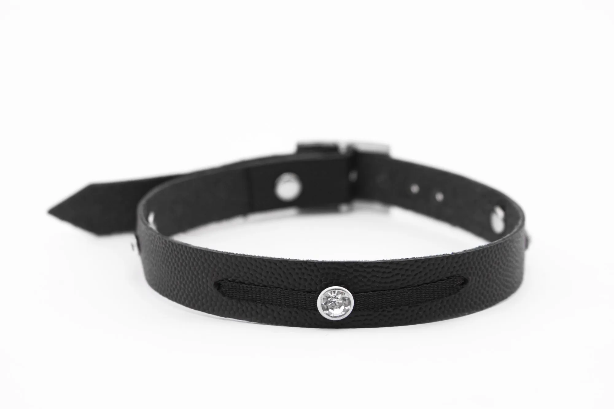 Чокер со стразой PinkRabbit, чёрный