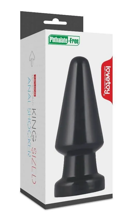 анальная пробка lovetoy king-sized anal shocker, черная в Воронеже