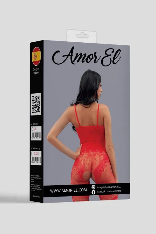 Эротическое кетсьюит (боди-комбинезон) valencia s/l красный в Воронеже