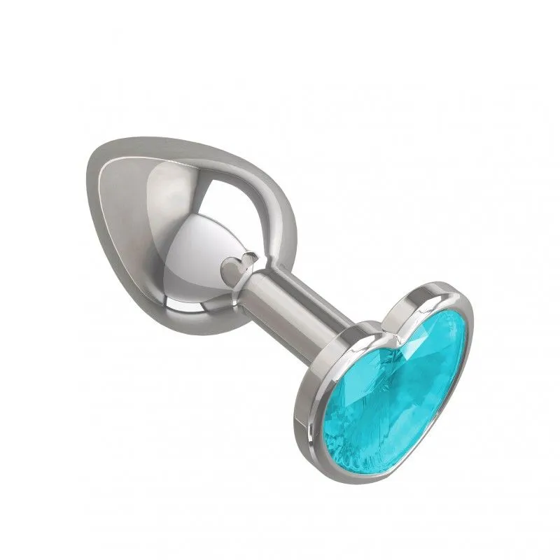 втулка анальная silver с голубым кристаллом в Воронеже