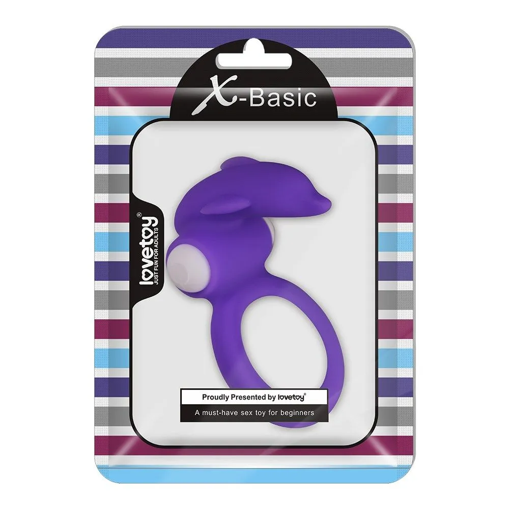виброкольцо lovetoy x-basic dolphin, фиолетовое в Воронеже