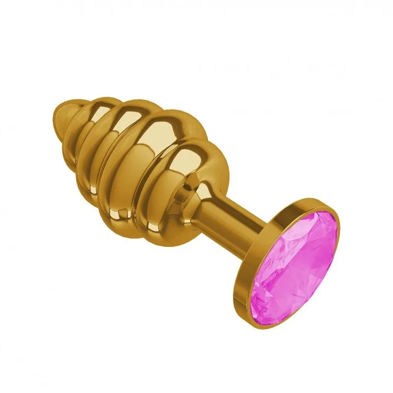 анальная втулка gold spiral с розовым кристаллом в Воронеже
